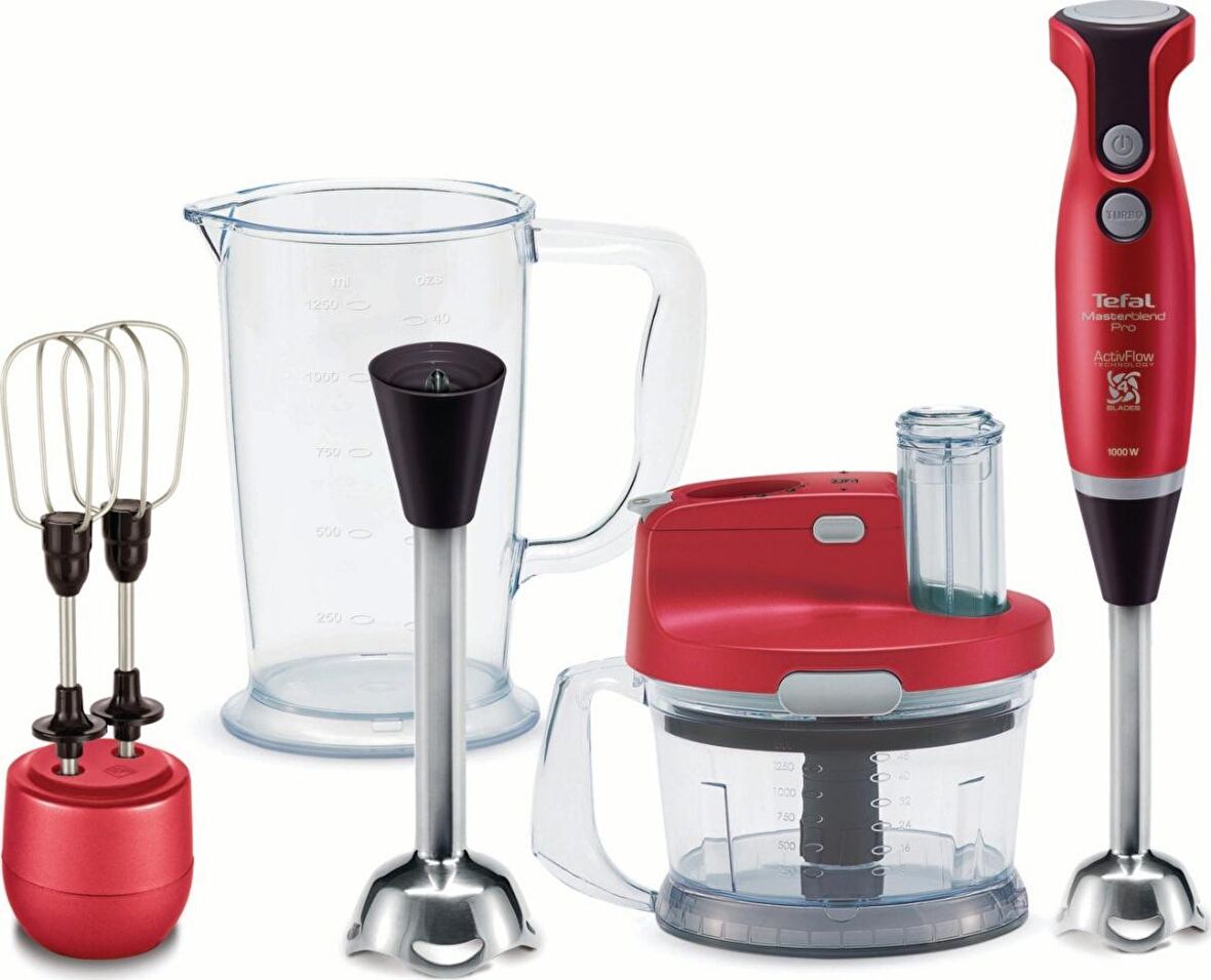 Tefal HB203530 Activflow Pro 1000 Watt Karıştırıcı Set [ Kırmızı ] - 8000035876